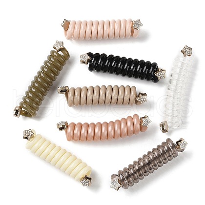 Star Acrylic Rhinestone & Plastic Spiral Hair Tie for Women & Girl MRMJ-M004-03-1