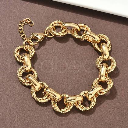 304 Stainless Steel Rolo Chain Bracelets for Women BJEW-S176-01G-B-1