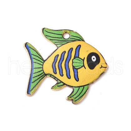 Alloy Enamel Pendants FIND-H047-02KCG-02-1