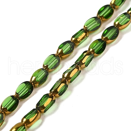 Electroplate Transparent Glass Beads Strands EGLA-Q127-A01-01F-1