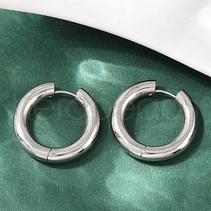 202 Stainless Steel Polishing Hoop Earrings EJEW-M106-02P-06-1