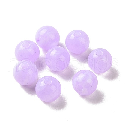 Two Tone Opaque Acrylic Beads OACR-E015-09-1