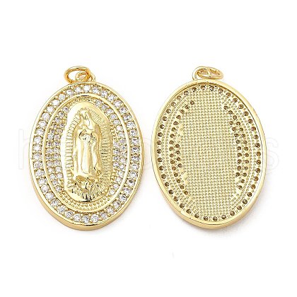Brass Micro Pave Cubic Zirconia Pendants KK-E068-VB272-1-1