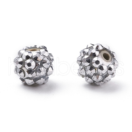 Chunky Resin Rhinestone Beads RESI-M019-27-1