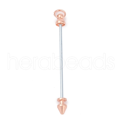 Alloy Bar Beadable Keychain for Jewelry Making DIY Crafts KEYC-A015-01RG-1