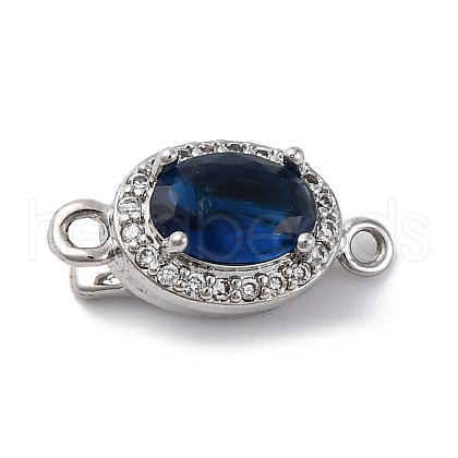 Brass Micro Pave Cubic Zirconia Box Clasps KK-P291-31P-1