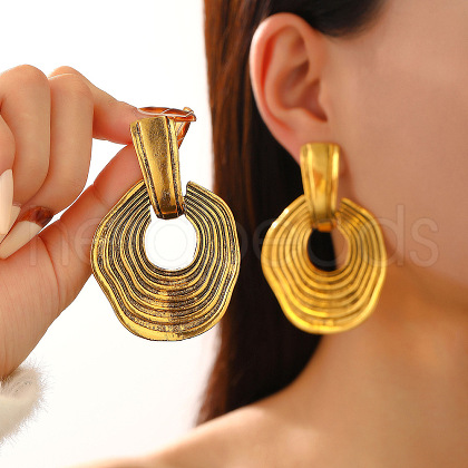 Alloy Dangle Stud Earrings WG1C64B-01-1