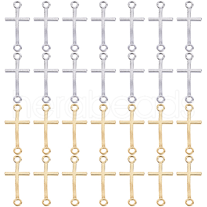 SUNNYCLUE 40Pcs 2 Colors Alloy Connector Charms FIND-SC0006-22-1