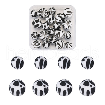 20Pcs 2 Colors Silicone Beads SIL-TA0001-07A-1