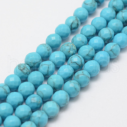 Synthetic Turquoise Bead Strands X-G-G671-4mm-1