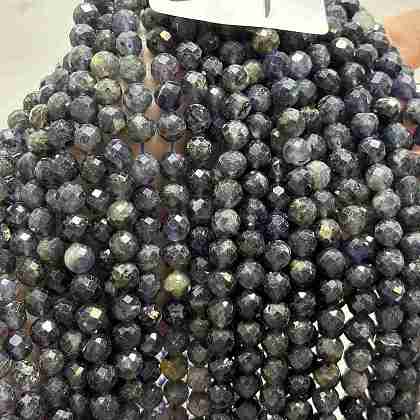 Natural Iolite Beads Strands G-RM250101-E7-1