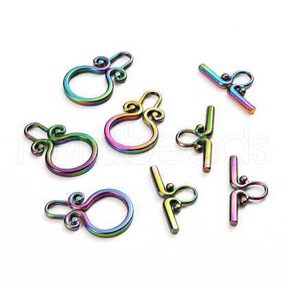 Ion Plating(IP) 304 Stainless Steel Toggle Clasps STAS-D142-03A-M-1