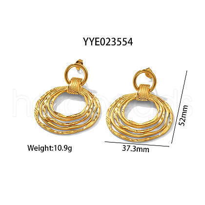 Fashionable Irregular Stainless Steel Stud Earrings for Women MT3122-11-1