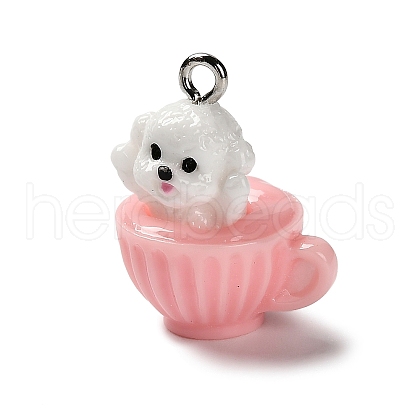 3D Opaque Resin Pendants RESI-G109-01B-1