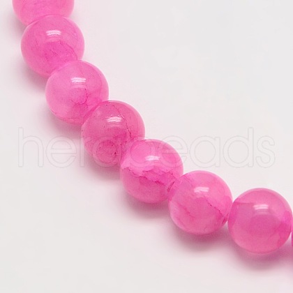 Dyed Natural Green Jade Beads Strands JBS053-10MM-24-1
