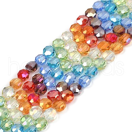 Electroplate Glass Beads Strands EGLA-D300-09-8mm-1
