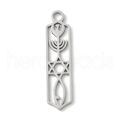 304 Stainless Steel Pendants STAS-E501-09P-1