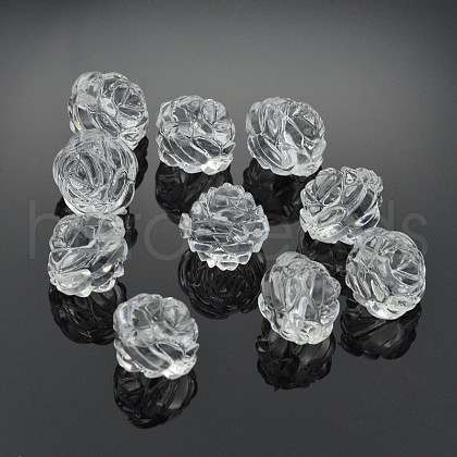 Transparent Clear Frosted Acrylic Beads X-PL713Y-1-1