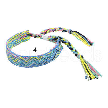 Cotton Braided Wave Pattern Cord Bracelet FIND-PW0013-002D-1