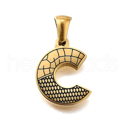 Golden 304 Stainless Steel Pendants STAS-K300-01G-C-1