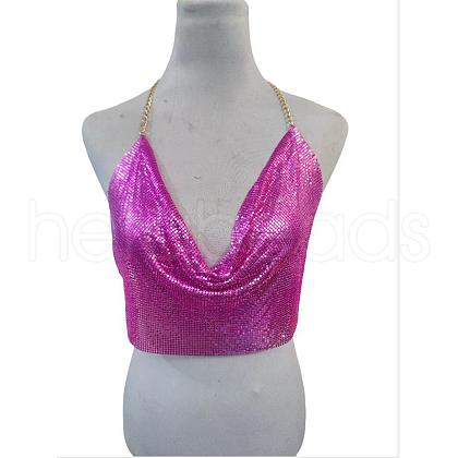 Alloy Aluminum Vest Sequin Halterneck Tops FS-WG449EE-06-1