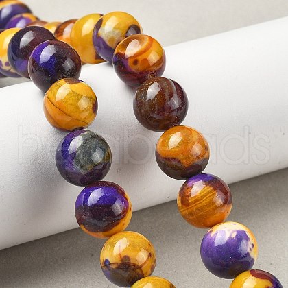 Natural Multi-Color Agate Beads Strands G-A261-B20-14mm-1
