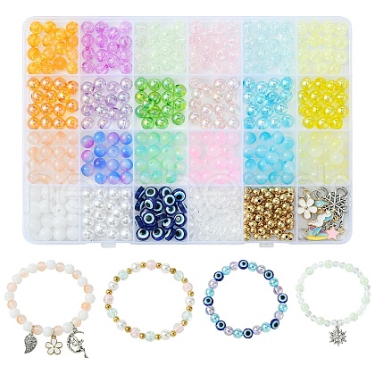 DIY Round Acrylic Bead Bracelets Making Kits DIY-YW0009-88-1