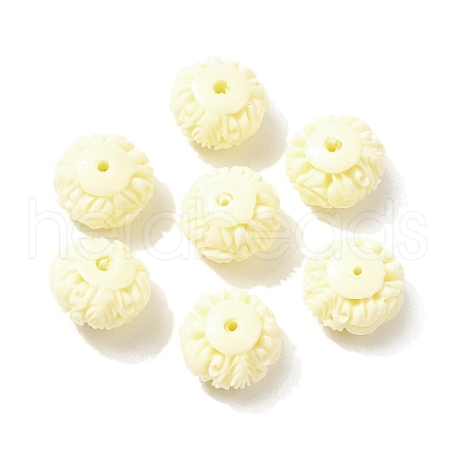 Synthetic Coral Dyed Carved Beads CORA-H004-02B-1