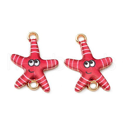 Ocean Theme Alloy Enamel Connector Charms FIND-CJC0017-15KCG-08-1