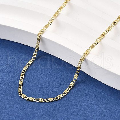 Brass Lumachina Chain Necklaces NJEW-M108-43G-1