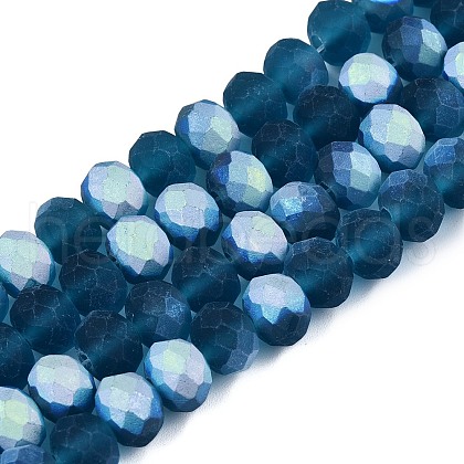 Transparent Glass Beads Strands X-EGLA-A044-T8mm-MB27-1