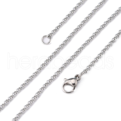 Tarnish Resistant Rolo Chain Necklace for Men NJEW-F027-14-2mm-1