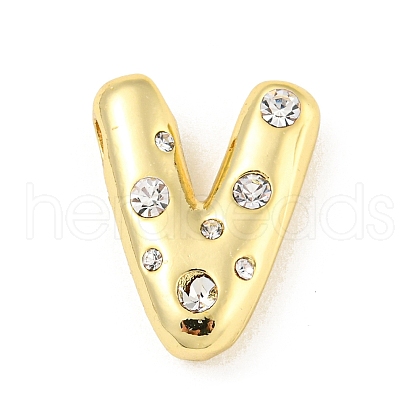 Brass Micro Pave Clear Cubic Zirconia Pendants KK-E093-04G-V-1