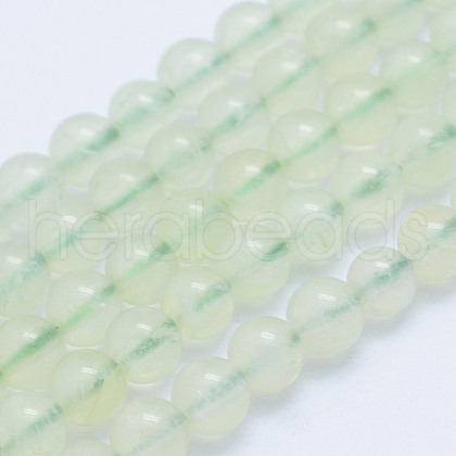 Natural Prehnite Beads Strands G-L478-37-4mm-1