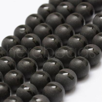 Natural Agate Beads Strands G-F450-8mm-1