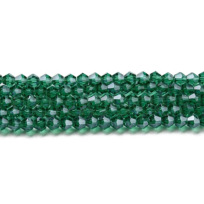 Transparent Electroplate Glass Beads Strands EGLA-A039-T6mm-A10-1