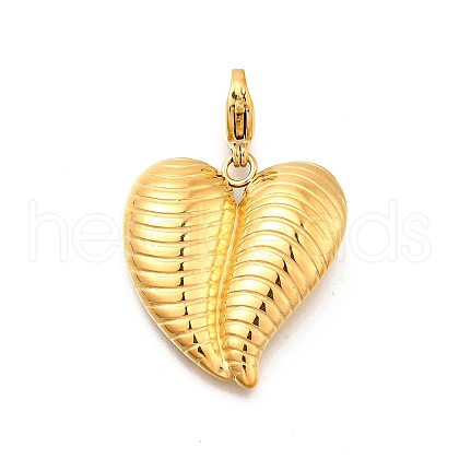 Heart 304 Stainless Steel Pendant Decorations STAS-R159-41G-05-1