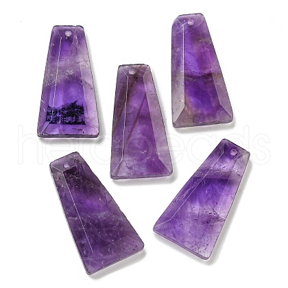 Natural Amethyst Pendants G-G123-02G-1