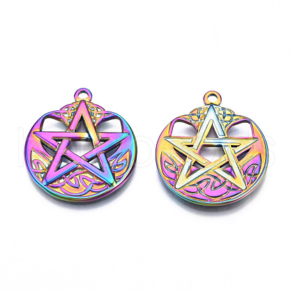 Ion Plating(IP) 201 Stainless Steel Pendants STAS-N098-075M-1