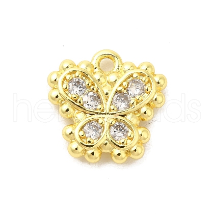 Real 18K Gold Plated Rack Plating Brass Micro Pave Cubic Zirconia Pendants Charms KK-S396-03C-1