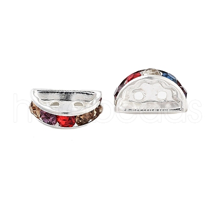 Rack Plating Brass Rhinestone Spacer Beads KK-S379-14P-B-1