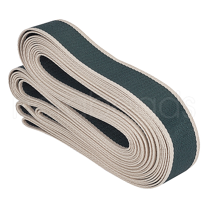 10 Yards Polyester Striped Ribbon OCOR-WH0077-54A-1
