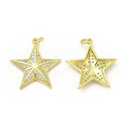 Brass Micro Pave Cubic Zirconia Pendants KK-E068-VB103-1