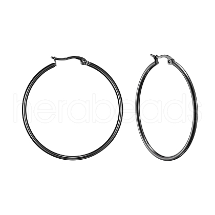 304 Stainless Steel Big Hoop Earrings EJEW-F105-06B-1