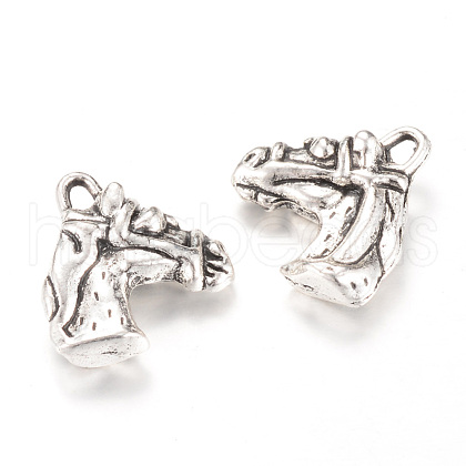Tibetan Style Alloy Pendants TIBEP-Q063-49AS-RS-1