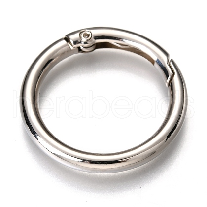 Zinc Alloy Spring Gate Rings PALLOY-C100-01P-05-1