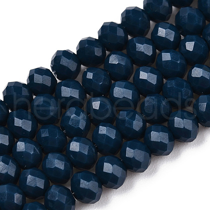 Opaque Solid Color Glass Beads Strands EGLA-A034-P10mm-D16-1