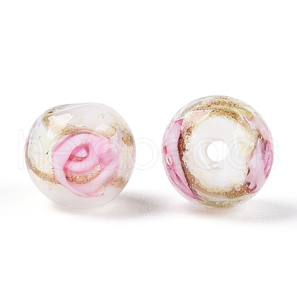 Luminous Handmade Gold Sand Lampwork Beads LAMP-T021-03F-1