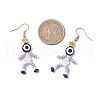 Human with Evil Eye Baking Paint Glass Seed Beads Resin Dangle Earrings EJEW-MZ00431-02-3