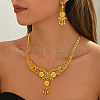 Elegant Alloy Flower Tassel Necklace & Earrings Set for Women Wedding US0443-3